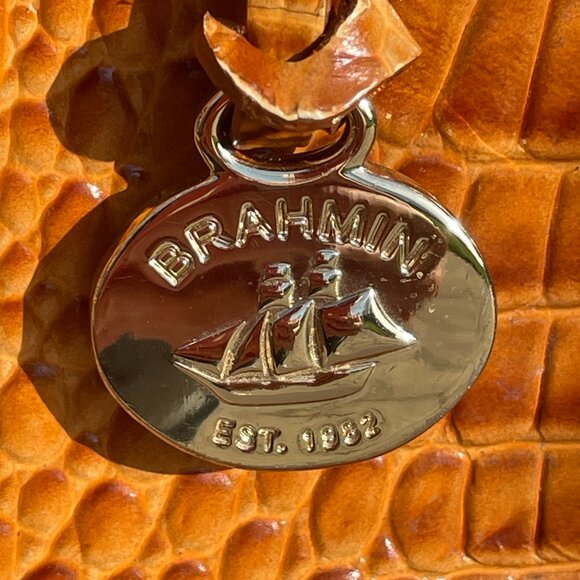 BRAHMIN MELBOURNE SATCHEL CROSSBODY Women's Shoulder Bag EUC - Picture 6 of 17